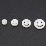 10Pcs Natural Freshwater Mother Of Pearl Shell Beads Smile-Face Beads
