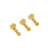 2 Pieces 18K Dumb Ruyi Straight Hole Fuzi Beaded Bracelet Beads