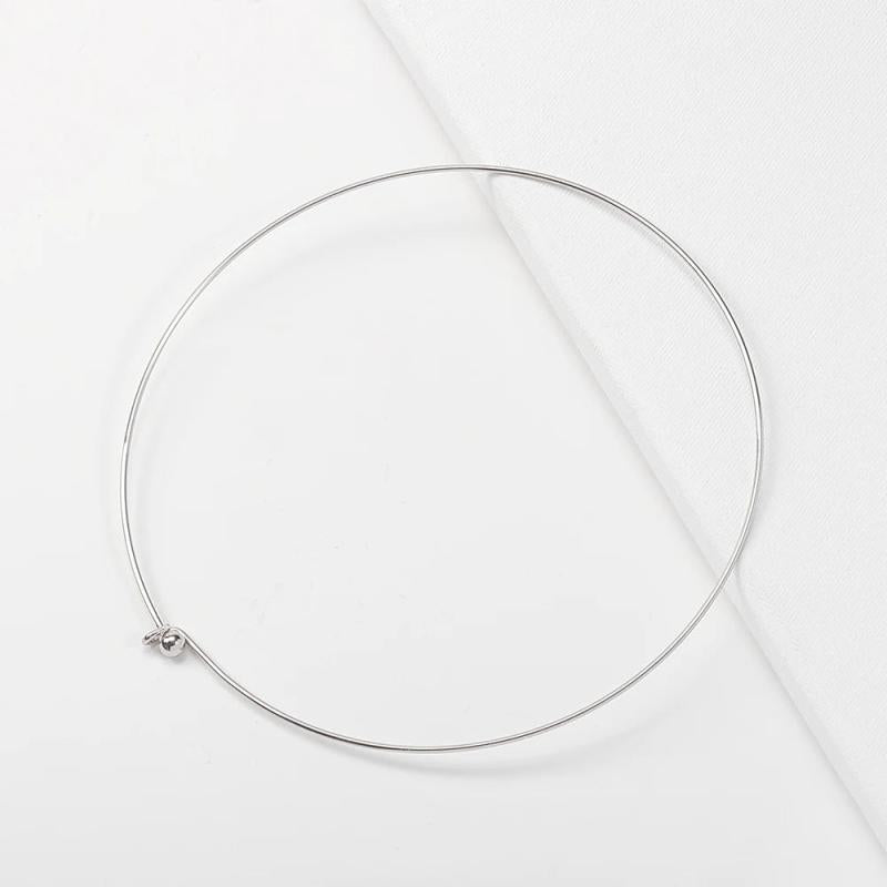 5pcs Copper Wire Hoop Collar 130mm for Jewelry Making Bezel Findings