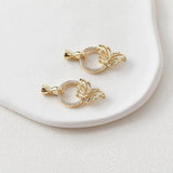 2PCS Butterfly Bracelet Link Buckle Zircon Jewelry DIY Making Supplies