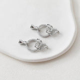 2PCS Butterfly Bracelet Link Buckle Zircon Jewelry DIY Making Supplies