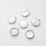 2PCS 15mm Shell Round Pendant Necklace Handmade Accessories