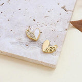 Copper-coated Fritillary Inlaid with Zircon Rose Pendant DIY Jewelry Accessory