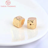 4PCS 10.5x12MM 24K Square Beads DIY Jewelry Accessories