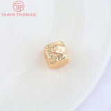 4PCS 10.5x12MM 24K Square Beads DIY Jewelry Accessories