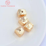 4PCS 10.5x12MM 24K Square Beads DIY Jewelry Accessories