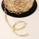 1 Meter 24K Plated Brass Necklace Chains 4.7MM 1.1MM DIY Jewelry Findings