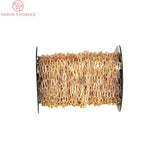 1 Meter 24K Plated Brass Necklace Chains 4.7MM 1.1MM DIY Jewelry Findings