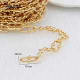 14k Plated Big Cable Chain for Jewelry Making DIY Findings