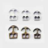 10Pcs Tibetan Silver Anchor Hook Clasp For Leather Cord Bracelet