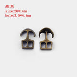 10Pcs Tibetan Silver Anchor Hook Clasp For Leather Cord Bracelet