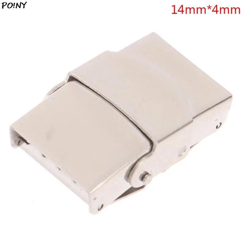 10pcs Stainless Steel Clasp Crimp Jaw Hook Watch Band Clasp