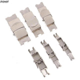 10pcs Stainless Steel Clasp Crimp Jaw Hook Watch Band Clasp
