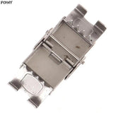 10pcs Stainless Steel Clasp Crimp Jaw Hook Watch Band Clasp