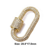 Spiral Locket Pendant Carabiner Clasps for DIY Punk Chains Jewelry
