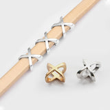 20pcs Antique Gold/Silver X Letter Beads Slider Spacers