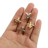 20pcs Antique Gold/Silver X Letter Beads Slider Spacers