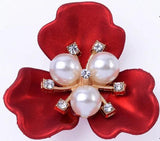 10 PCS Metal Alloy Resin Pearl Flowers for DIY Jewelry