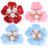 10 PCS Metal Alloy Resin Pearl Flowers for DIY Jewelry