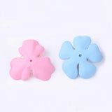 10 PCS Metal Alloy Resin Pearl Flowers for DIY Jewelry