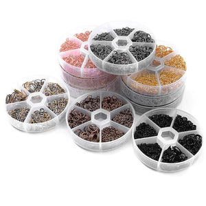 970pcs Open Jump Rings Jewelry Kits for DIY Bracelet Necklace Accessories