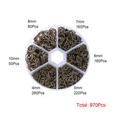 970pcs Open Jump Rings Jewelry Kits for DIY Bracelet Necklace Accessories