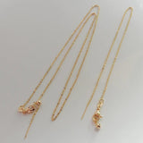 2PCS 14K Copper Flat Oval Link Finished Necklace Chains