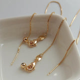 2PCS 14K Copper Flat Oval Link Finished Necklace Chains