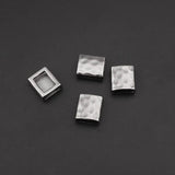 10pcs Hammered Slider Beads For 10*2mm Flat Leather Bracelet