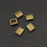 10pcs Hammered Slider Beads For 10*2mm Flat Leather Bracelet