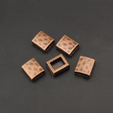 10pcs Hammered Slider Beads For 10*2mm Flat Leather Bracelet