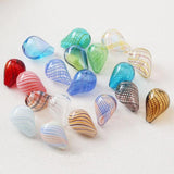 4PCS Glass Tear Drop Earring Pendants for Jewelry Making