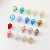 4PCS Glass Tear Drop Earring Pendants for Jewelry Making