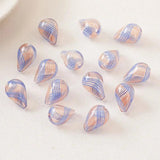 4PCS Glass Tear Drop Earring Pendants for Jewelry Making