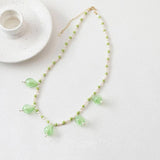 4PCS Glass Tear Drop Earring Pendants for Jewelry Making