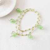 4PCS Glass Tear Drop Earring Pendants for Jewelry Making