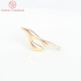 6PCS 8.5x23MM 24K Brass Stud Earrings Clip High DIY Jewelry Findings