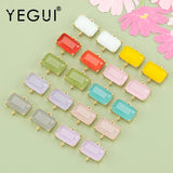 Nickel Free 18k Plated Copper Zircon Charms DIY Earring Pendants 6pcs/lot