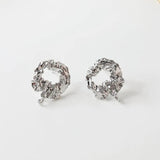 4PCS 20mm 14k Plated Irregular Pendant Studs Earrings Charms DIY Jewelry Making