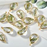 Christmas Tree Copper Bezel Pendant DIY Earrings Necklace Ornament