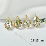 Christmas Tree Copper Bezel Pendant DIY Earrings Necklace Ornament