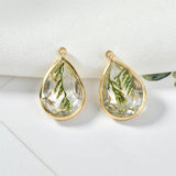 Christmas Tree Copper Bezel Pendant DIY Earrings Necklace Ornament