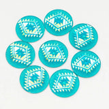 Taidian Resin Flat Back Gemstones Multicolor Round 25mm 20Pieces/Bag