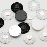 Taidian Resin Flat Back Gemstones Multicolor Round 25mm 20Pieces/Bag