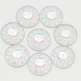 Taidian Resin Flat Back Gemstones Multicolor Round 25mm 20Pieces/Bag