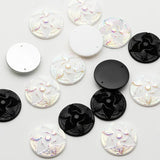 Taidian Resin Flat Back Gemstones Multicolor Round 25mm 20Pieces/Bag