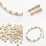 6PCS 14k Plated Spacer Beads Jewelry Making DIY Accessories