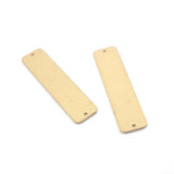 10pcs Raw Brass Rectangle Bar Pendant Charms for DIY Bracelet Necklace