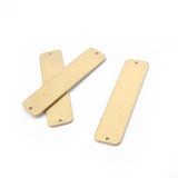 10pcs Raw Brass Rectangle Bar Pendant Charms for DIY Bracelet Necklace