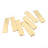 10pcs Raw Brass Rectangle Bar Pendant Charms for DIY Bracelet Necklace